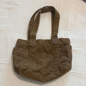Brown Corduroy Tote Bag